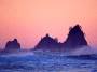 Seastack off the Oregon coast at sunset