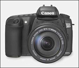 Canon EOS 20D with EF-S 17-85/4-5.6IS lens - front view