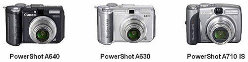 Canon Powershot A640 A630 A710