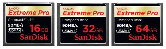 Sandisk Extreme Pro CompactFlash Memory Crads