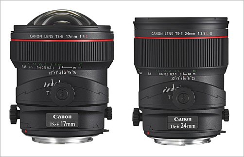 Canon TS-E 17/4L and TS-E 24/3.5L II. Tilt and Shift Lenses