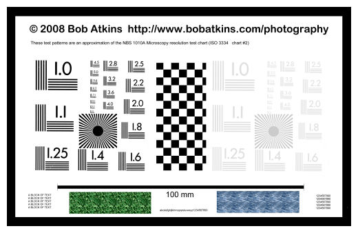 Lens Test Chart