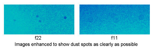 Dust on CMOS sensor in EOS 10D (D60 300D)