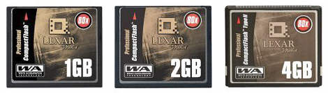 Lexar Compact Flash Cards