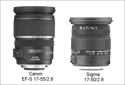 Canon EF-S 17-55/2.8 IS USM and Sigma 17-50/2.8 EX DC OS HSM