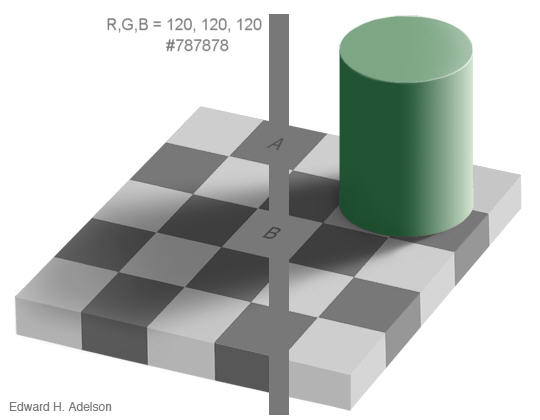 checkerboard optical illusion